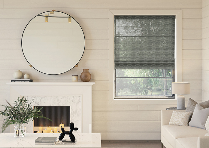 Tucson Voile, Mercury - Twist&Fit Roman Blind - Image 3